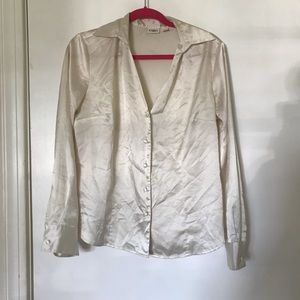 Cato Cream Satin Blouse